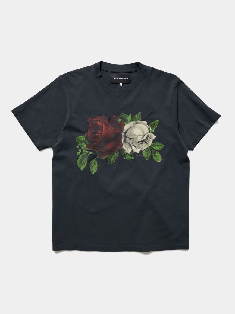 Clothing Bianca Chandon T-Shirts | Roses T-Shirt Vintage Black